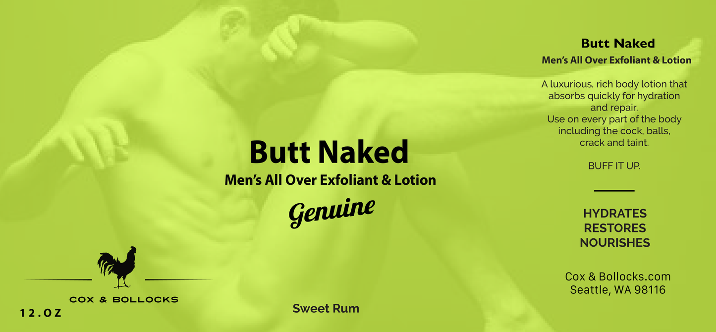 Butt Naked | Men's Lotion | Sweet Rum and Lime