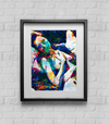 Naked Brunette Abstract Pop Culture art