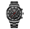 Men's Luxury Watch Luminous Stainless Steel - Black